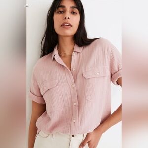 Madewell Blush Pink Button-Down Shirt - Sz XS